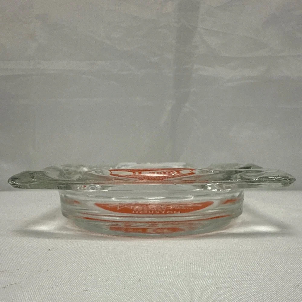 Vintage Tidelands‎ Motor Inn Ashtray Houston Texas Glass Collectible Retro MCM